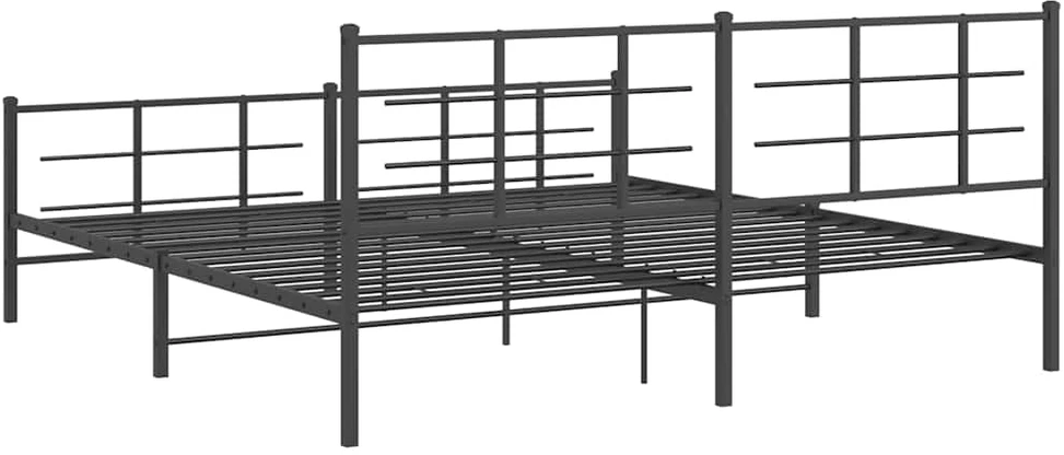 Lova Lovos rėmas su galvūgaliu/kojūgaliu, juodas, 193x203cm, metalas