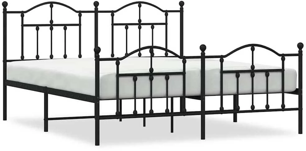 Lova Lovos rėmas su galvūgaliu/kojūgaliu, juodas, 183x213cm, metalas