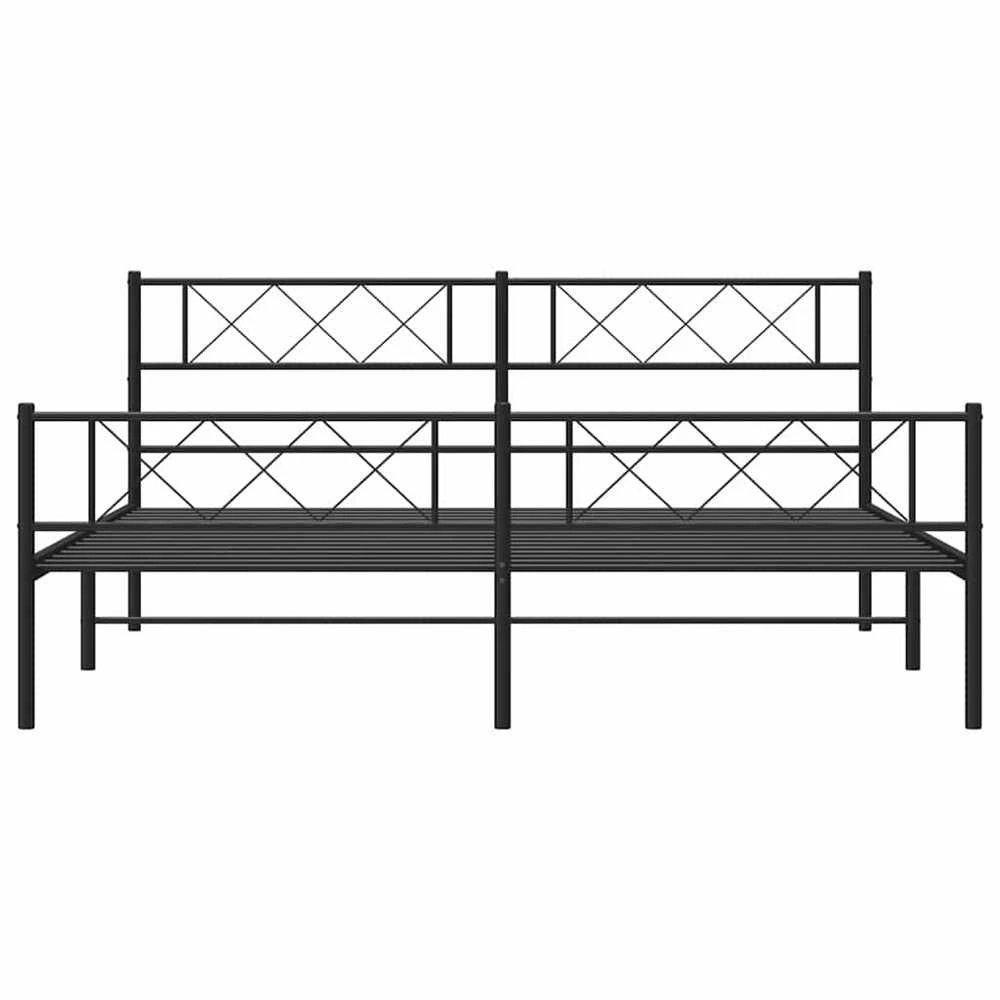 Lova Lovos rėmas su galvūgaliu/kojūgaliu, juodas, 183x213cm, metalas