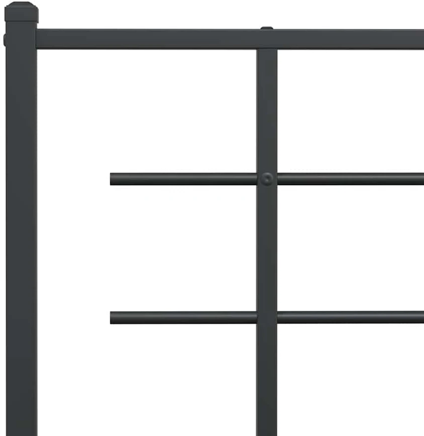 Lova Lovos rėmas su galvūgaliu/kojūgaliu, juodas, 107x203cm, metalas