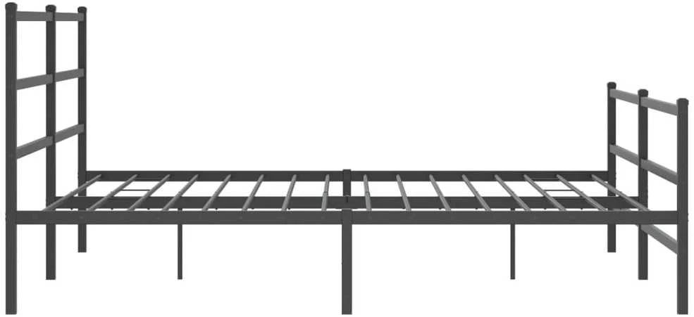 Lovos rėmas su galvūgaliu/kojūgaliu, juodas, 180x200cm, metalas