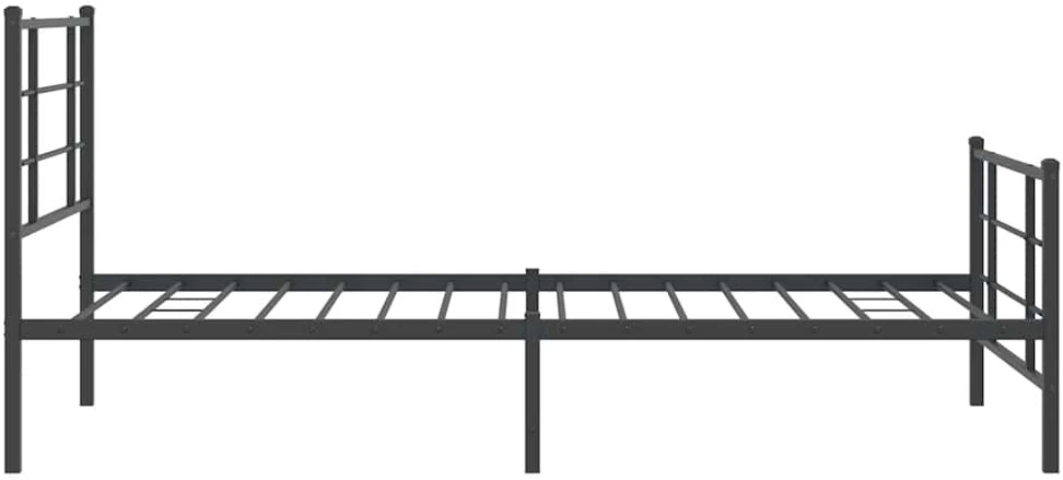 Lova Lovos rėmas su galvūgaliu/kojūgaliu, juodas, 107x203cm, metalas