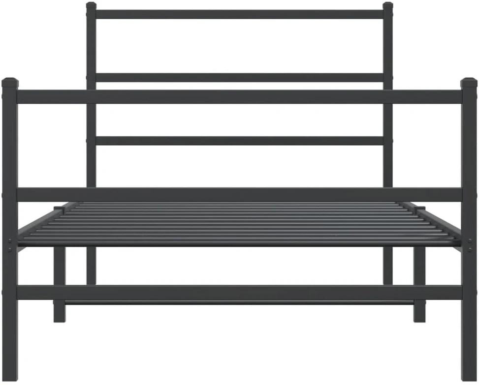 Lova Lovos rėmas su galvūgaliu/kojūgaliu, juodas, 107x203cm, metalas