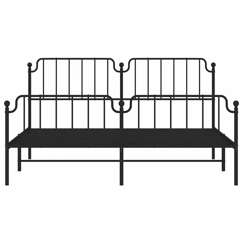 Lova Lovos rėmas su galvūgaliu/kojūgaliu, juodas, 183x213cm, metalas