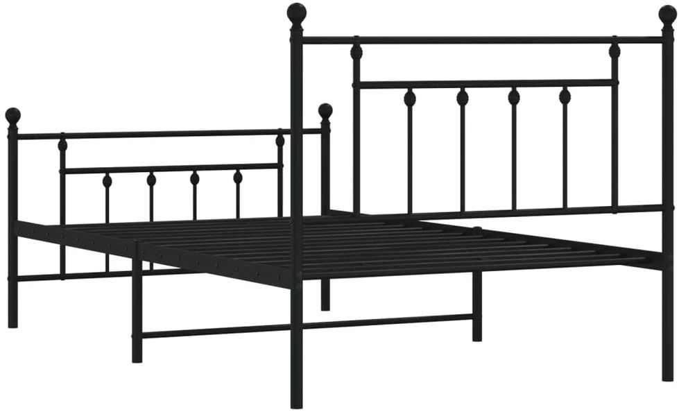 Lova Lovos rėmas su galvūgaliu/kojūgaliu, juodas, 107x203cm, metalas