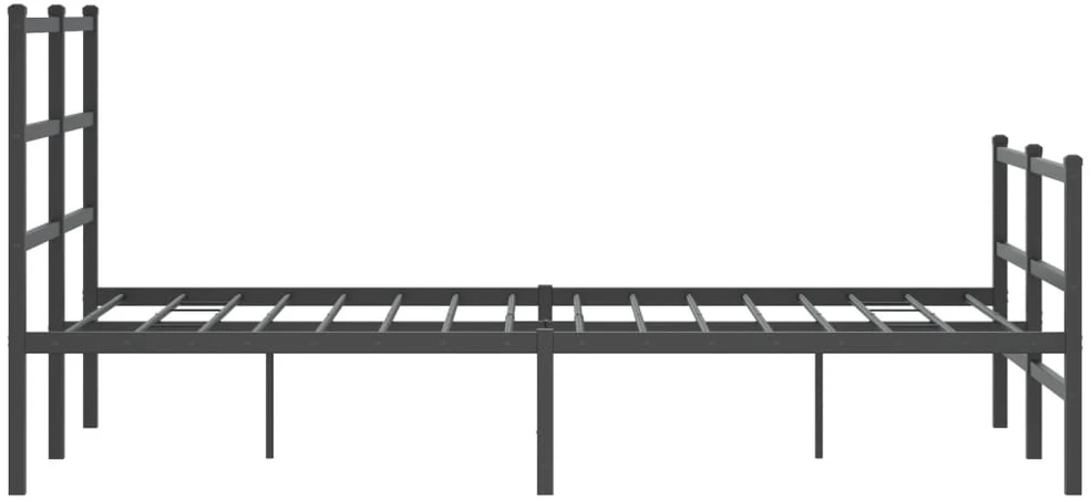 Lovos rėmas su galvūgaliu/kojūgaliu, juodas, 120x190cm, metalas