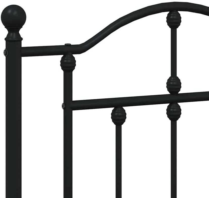 Lova Lovos rėmas su galvūgaliu/kojūgaliu, juodas, 183x213cm, metalas