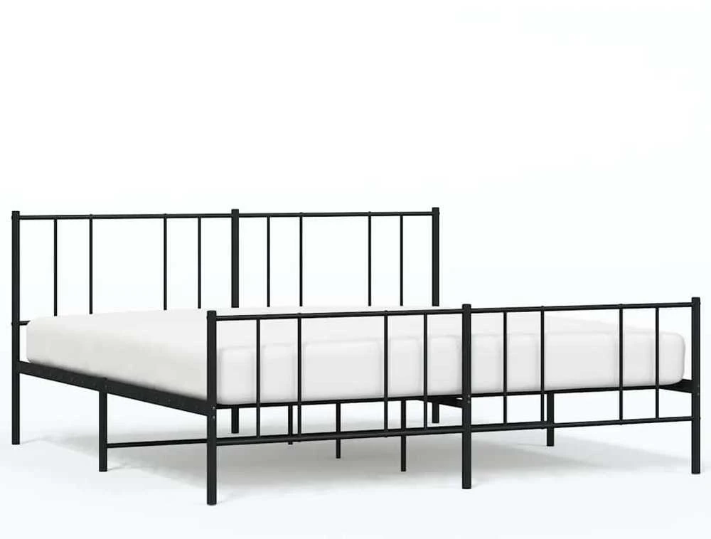 Lova Lovos rėmas su galvūgaliu/kojūgaliu, juodas, 193x203cm, metalas