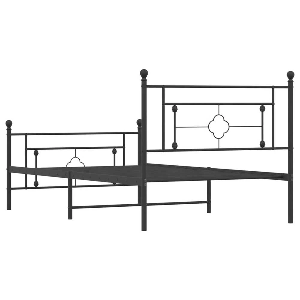 Lova Lovos rėmas su galvūgaliu/kojūgaliu, juodas, 107x203cm, metalas