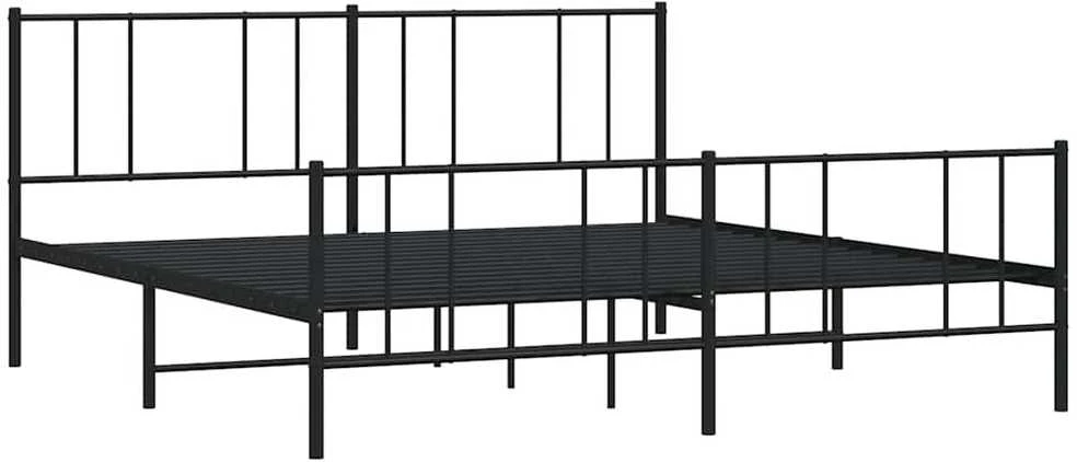 Lova Lovos rėmas su galvūgaliu/kojūgaliu, juodas, 183x213cm, metalas