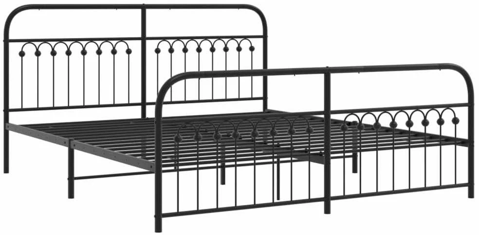 Lova Lovos rėmas su galvūgaliu/kojūgaliu, juodas, 183x213cm, metalas