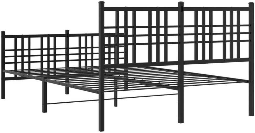 Lova Lovos rėmas su galvūgaliu/kojūgaliu, juodas, 137x190cm, metalas