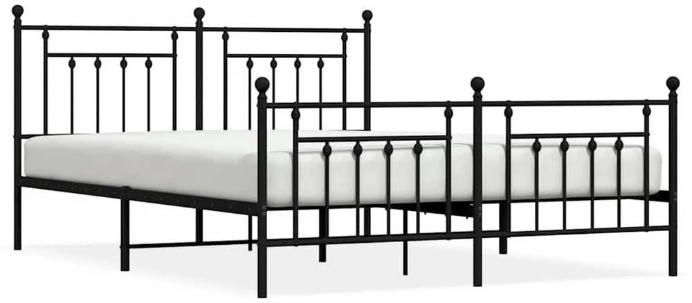 Lova Lovos rėmas su galvūgaliu/kojūgaliu, juodas, 183x213cm, metalas
