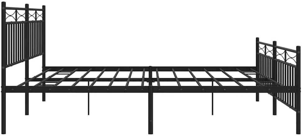 Lova Lovos rėmas su galvūgaliu/kojūgaliu, juodas, 193x203cm, metalas