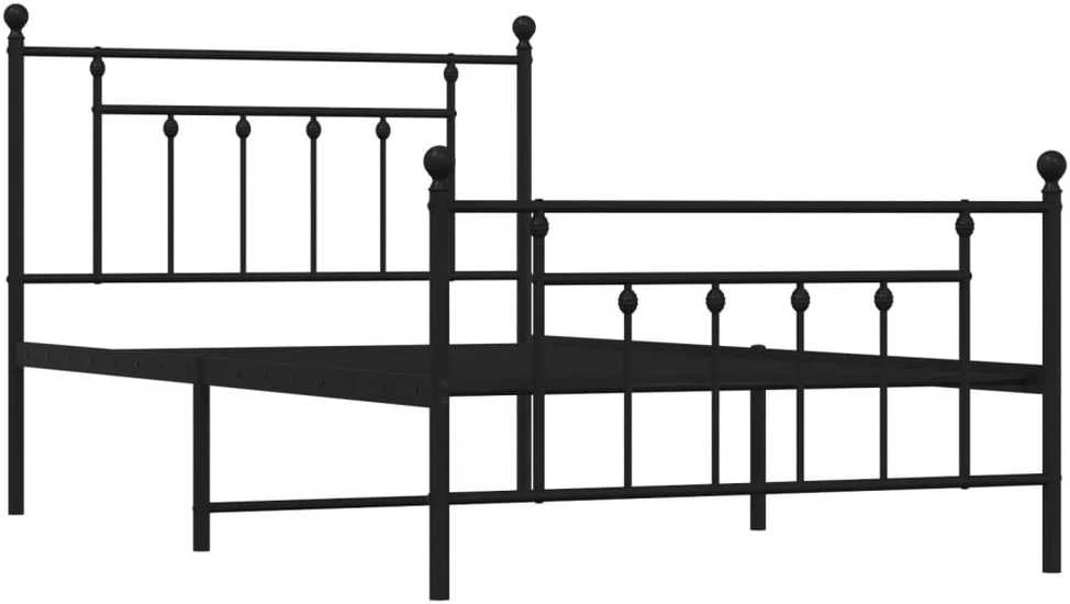 Lova Lovos rėmas su galvūgaliu/kojūgaliu, juodas, 107x203cm, metalas