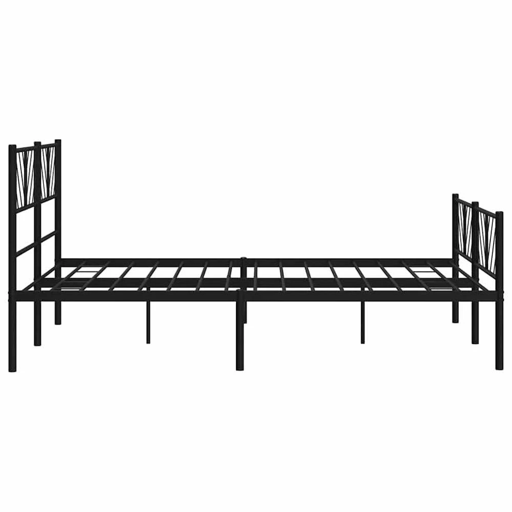 Lova Lovos rėmas su galvūgaliu/kojūgaliu, juodas, 135x190cm, metalas