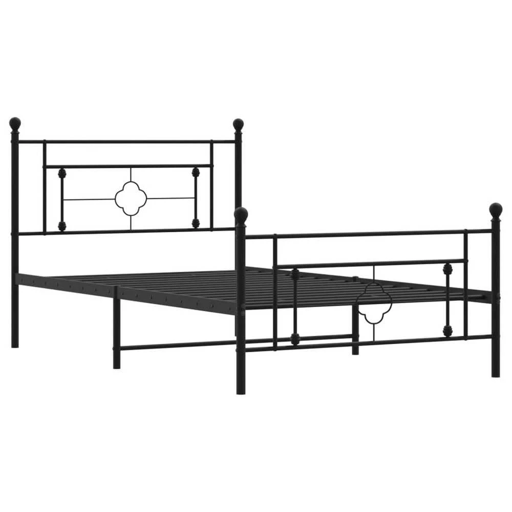 Lova Lovos rėmas su galvūgaliu/kojūgaliu, juodas, 107x203cm, metalas