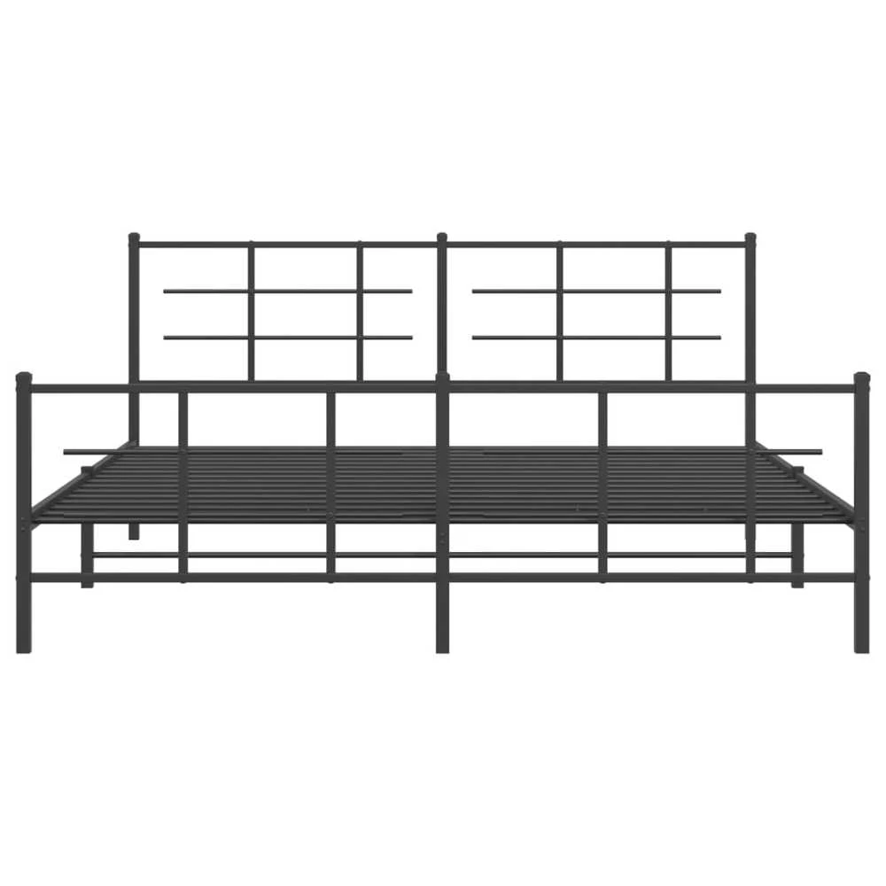 Lova Lovos rėmas su galvūgaliu/kojūgaliu, juodas, 183x213cm, metalas