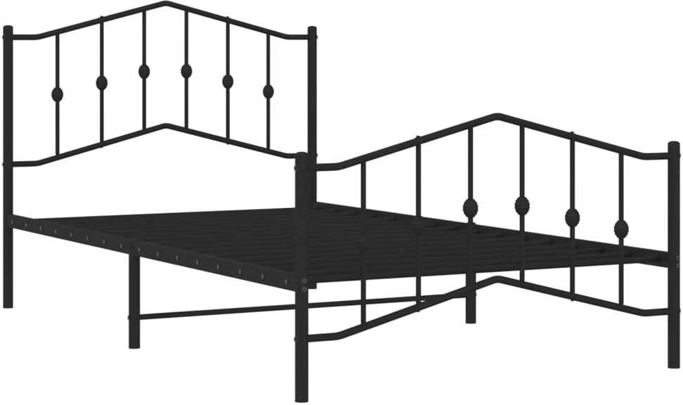 Lova Lovos rėmas su galvūgaliu/kojūgaliu, juodas, 107x203cm, metalas