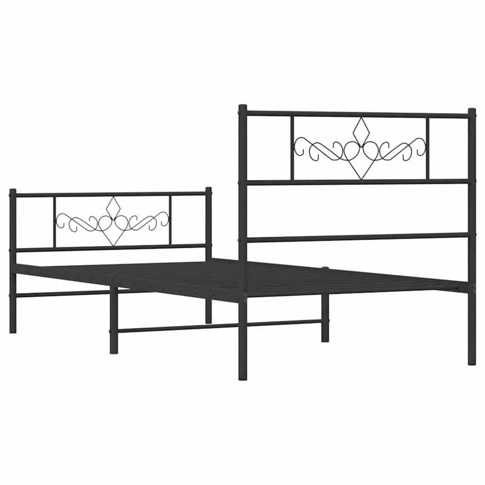 Lova Lovos rėmas su galvūgaliu/kojūgaliu, juodas, 100x190cm, metalas