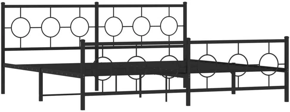Lova Lovos rėmas su galvūgaliu/kojūgaliu, juodas, 193x203cm, metalas