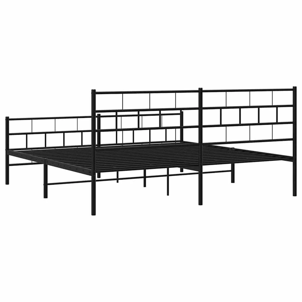 Lova Lovos rėmas su galvūgaliu/kojūgaliu, juodas, 183x213cm, metalas