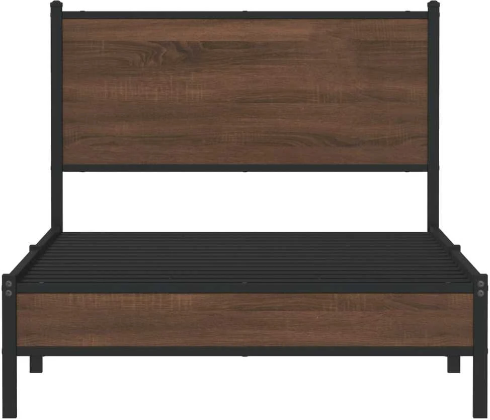 Lova Lovos rėmas be čiužinio, rudas ąžuolo, 107x203cm, metalas