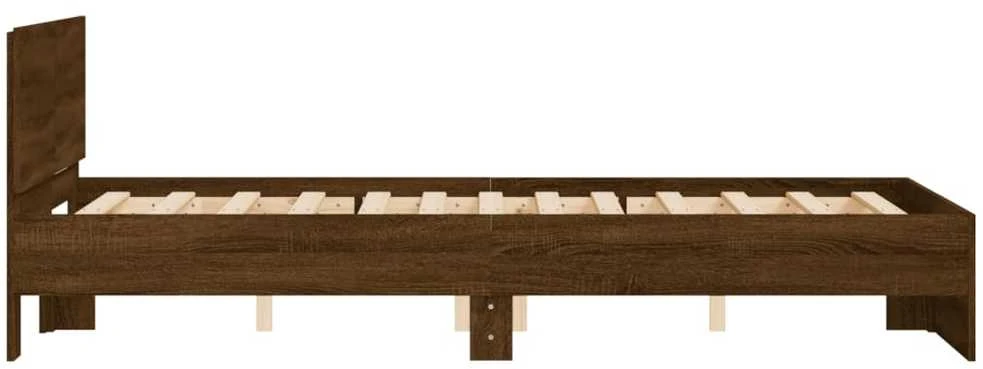 Lovos rėmas su galvūgaliu, rudos ąžuolo spalvos, 120x200cm