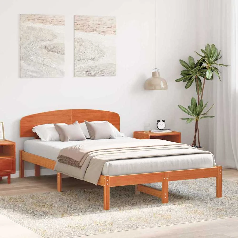Lovos rėmas Vaško ruda 120 x 200 cm Kietos pušies mediena