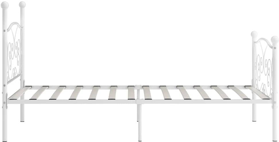 Lovos rėmas su grotelių pagrindu, baltas, 100x200cm, metalas