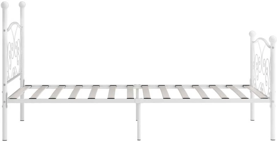 Lovos rėmas su grotelių pagrindu, baltas, 100x200cm, metalas