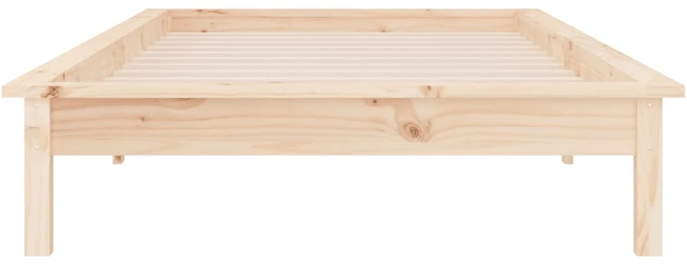 Lovos rėmas su LED, 75x190cm, medienos masyvas, vienvietis