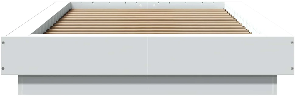 Lova Lovos rėmas su LED Balta 80 x 200 cm Apdirbta mediena