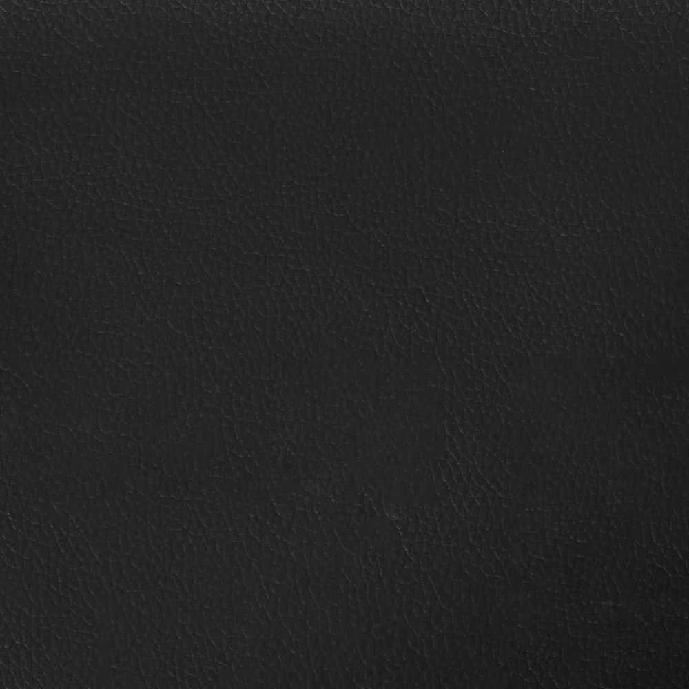 Lovos rėmas su LED, juodos spalvos, 100x200cm, dirbtinė oda