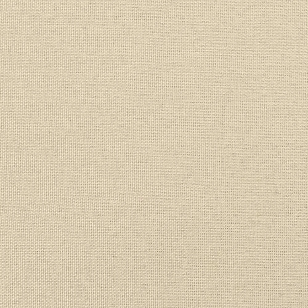 Lovos rėmas su LED, kreminės spalvos, 100x200cm, audinys