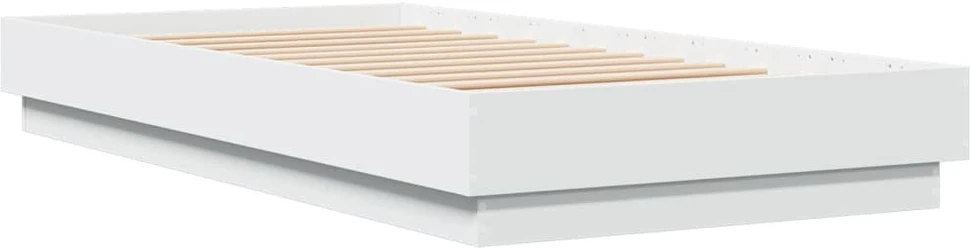 Lovos rėmas su LED lemputėmis, baltos spalvos, 75x190cm