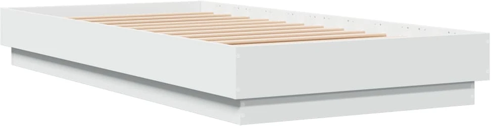 Lovos rėmas su LED lemputėmis, baltos spalvos, 75x190cm