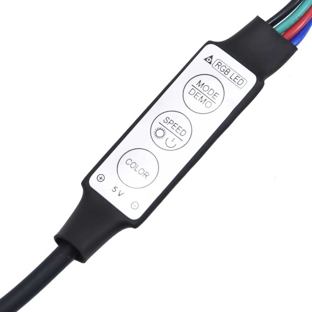 Lovos rėmas su LED lemputėmis, rudos ąžuolo spalvos, 90x190cm