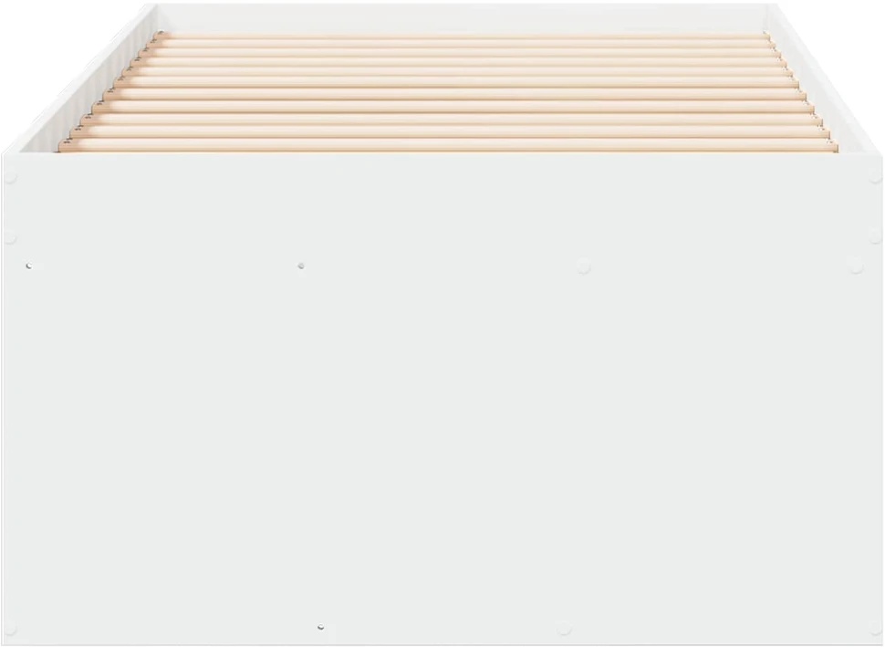 Lova Lovos rėmas su saugojimu Balta 80 x 200 cm Apdirbta mediena