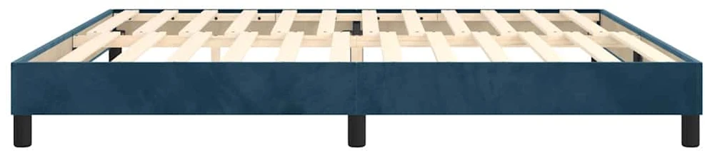 Lovos rėmas be čiužinio tamsiai mėlynas 200x200 cm aksomas
