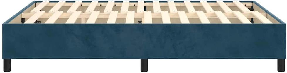 Lovos rėmas be čiužinio tamsiai mėlynas 140x190 cm aksomas