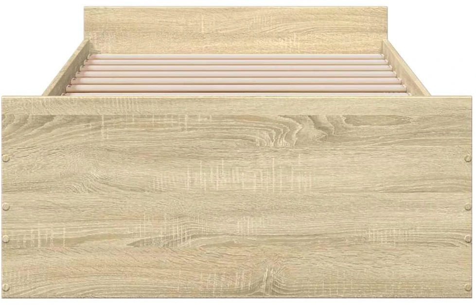 Lovos rėmas su stalčiais, ąžuolo, 75x190cm, apdirbta mediena