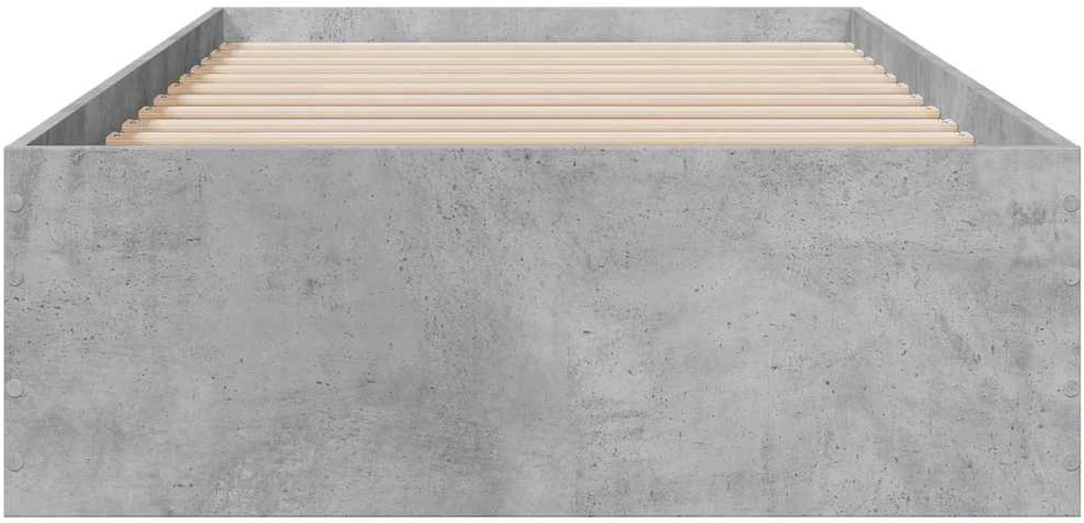Lovos rėmas su stalčiais, betono, 100x200cm, apdirbta mediena
