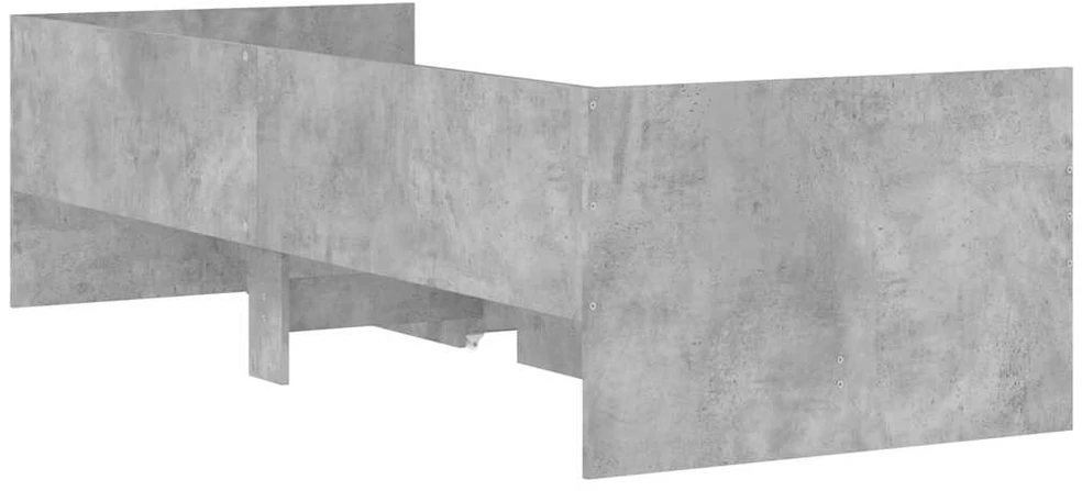 Lovos rėmas su stalčiais, betono, 75x190cm, mažas vienvietis