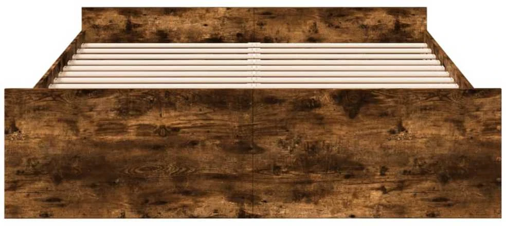 Lovos rėmas su stalčiais, dūminio ąžuolo, 150x200cm, mediena