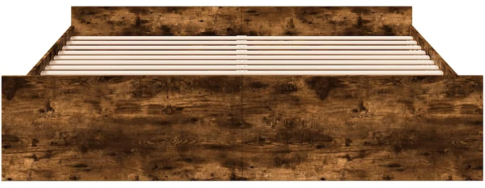 Lovos rėmas su stalčiais, dūminio ąžuolo, 200x200cm, mediena