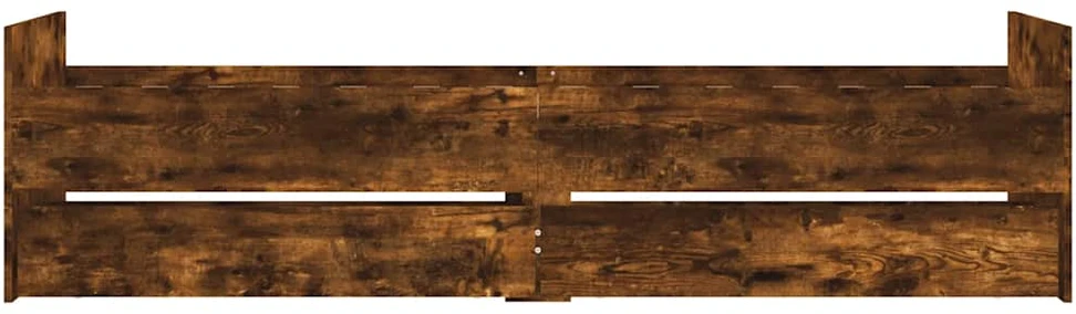 Lovos rėmas su stalčiais, dūminio ąžuolo spalvos, 100x200cm