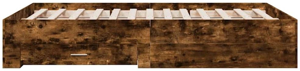 Lovos rėmas su stalčiais, dūminio ąžuolo, 120x200cm, mediena