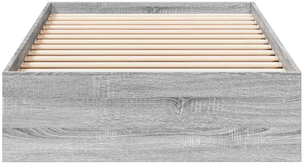 Lovos rėmas su stalčiais, pilkas ąžuolo, 100x200cm, mediena