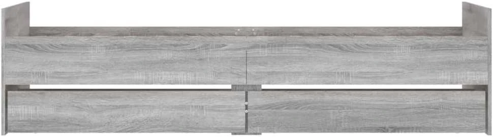 Lovos rėmas su stalčiais, pilkos ąžuolo spalvos, 100x200cm